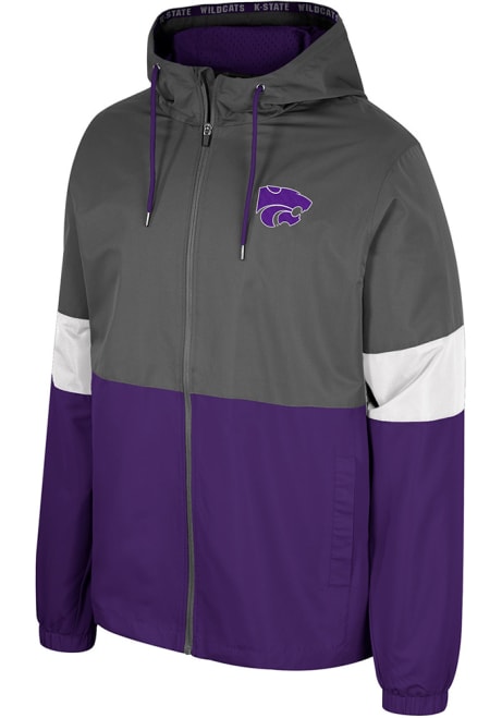 Mens K-State Wildcats Charcoal Colosseum Miles Light Weight Jacket