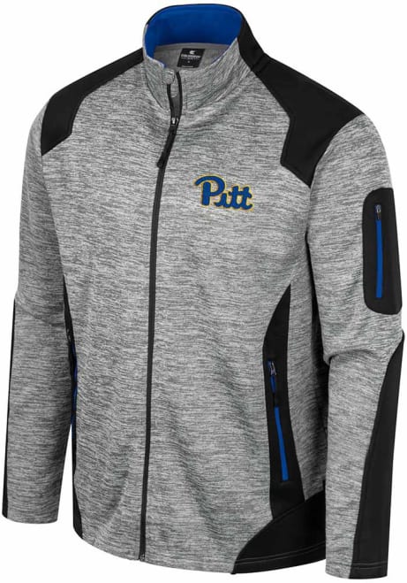 Mens Pitt Panthers Grey Colosseum Silberman Colorblock Medium Weight Jacket