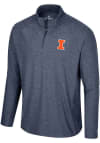 Main image for Colosseum Illinois Fighting Illini Mens Navy Blue Skynet Long Sleeve 1/4 Zip Pullover