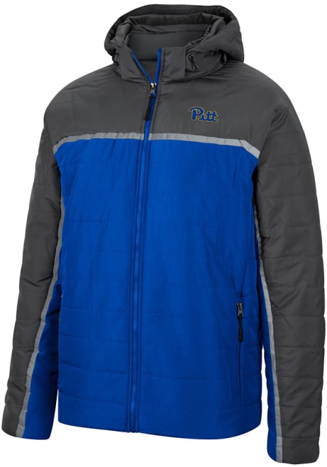 Mens Pitt Panthers Blue Colosseum Club Champion Puffer Heavyweight Jacket