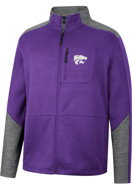Mens K-State Wildcats Purple Colosseum Id Keep Playing Medium Weight Jacket
