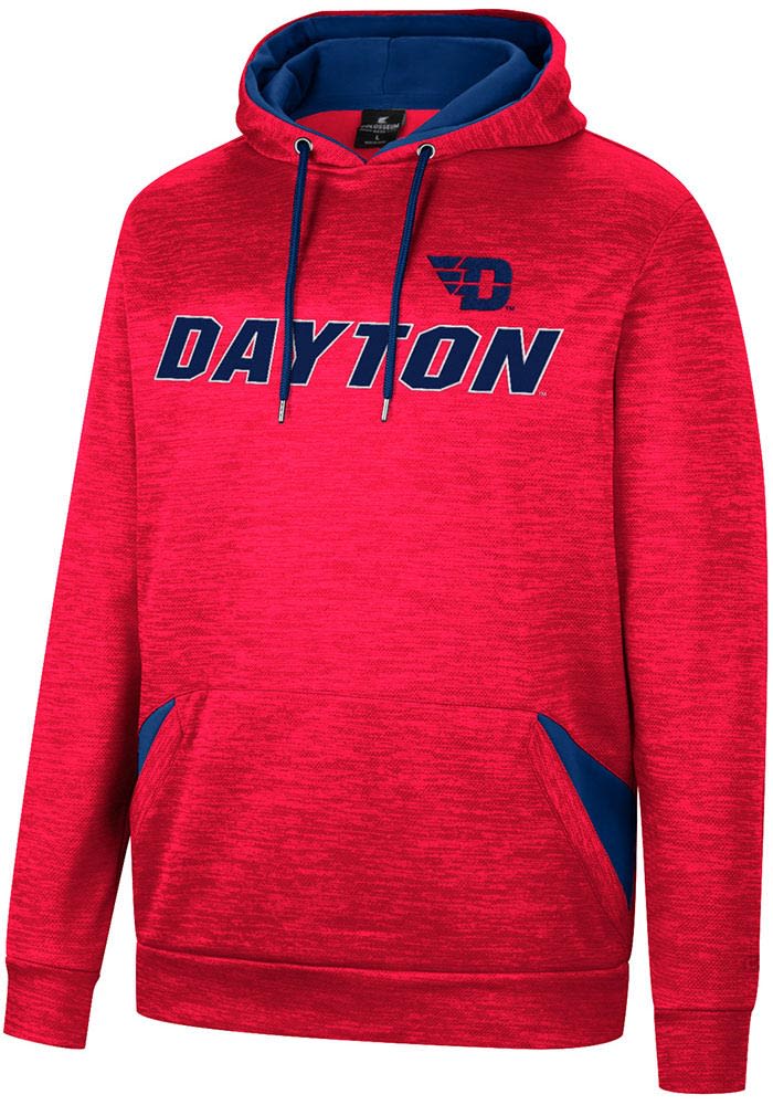 Dayton Flyers Mens Colosseum Red Bushwood Pullover Hood