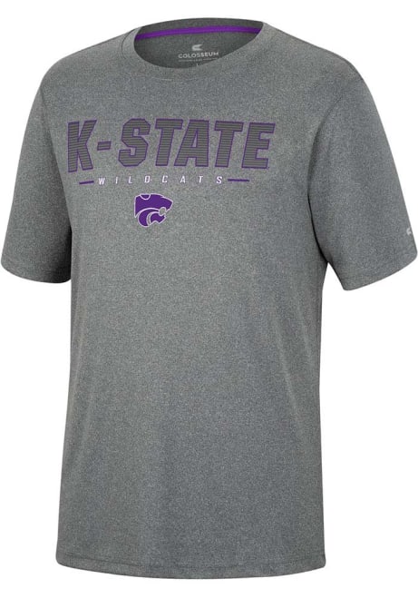 K-State Wildcats Charcoal Colosseum High Pressure Short Sleeve T Shirt