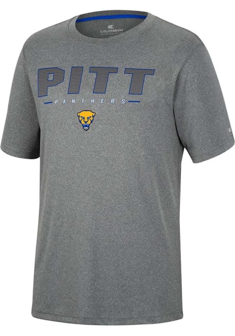 Pitt Panthers Charcoal Colosseum High Pressure Short Sleeve T Shirt