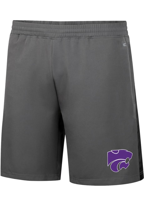 Mens K-State Wildcats Grey Colosseum Smails Woven Shorts