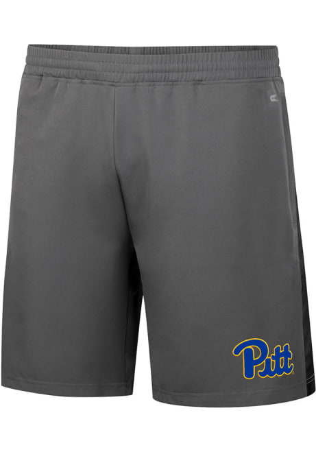 Mens Pitt Panthers Grey Colosseum Smails Woven Shorts