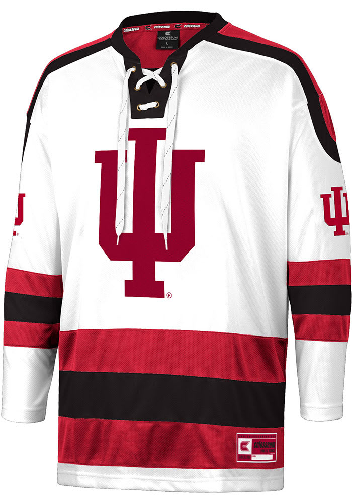 Colosseum Indiana Hoosiers Mens White Czerik Hockey Jersey