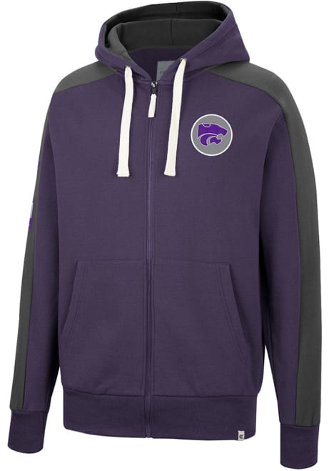 Mens K-State Wildcats Purple Colosseum Flying Wasp Long Sleeve Zip Fashion