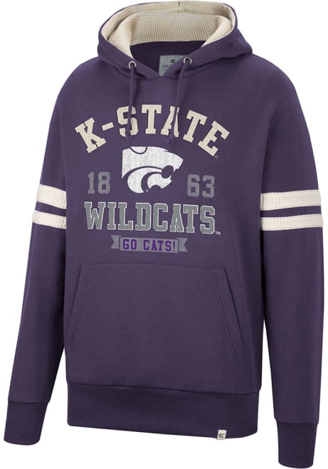 Mens K-State Wildcats Purple Colosseum O Hooligan Pullover Long Sleeve Fashion Hood