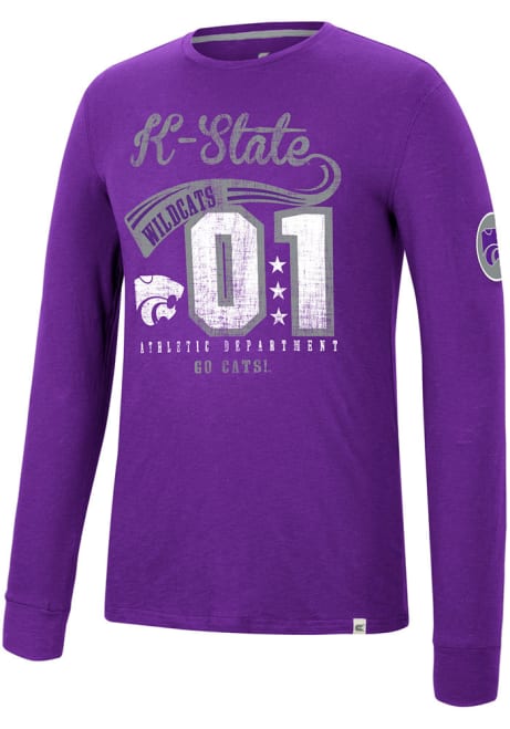 Mens K-State Wildcats Purple Colosseum Before Electricity Long Sleeve Fashion T Shirt