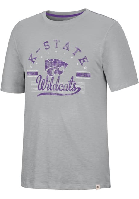 K-State Wildcats Grey Colosseum Hook It In Short Sleeve Fashion T Shirt
