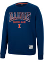 Illinois Fighting Illini Colosseum Scholarship Fleece Crew Sweatshirt - Navy Blue