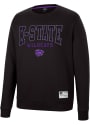 K-State Wildcats Colosseum Scholarship Fleece Crew Sweatshirt - Black