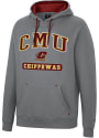 Central Michigan Chippewas Colosseum Scholarship Fleece Hooded Sweatshirt - Charcoal
