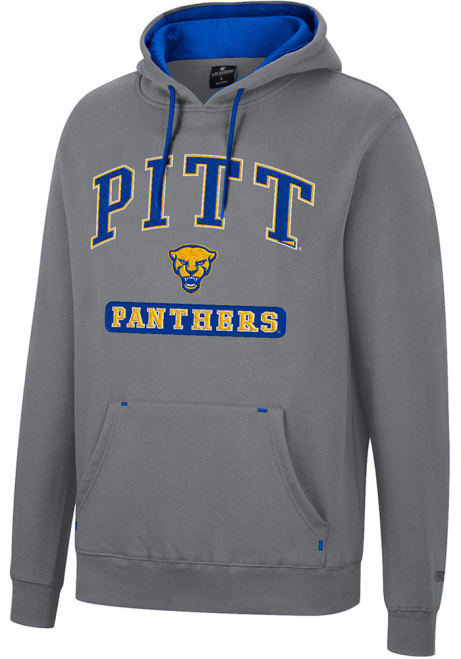 Mens Pitt Panthers Charcoal Colosseum Scholarship Fleece Hooded Sweatshirt