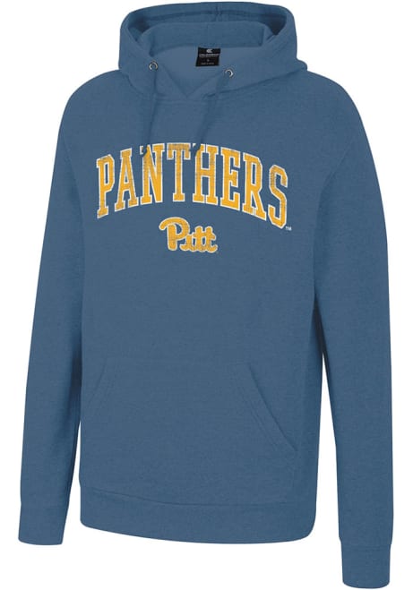 Mens Pitt Panthers Blue Colosseum Allen Hooded Sweatshirt