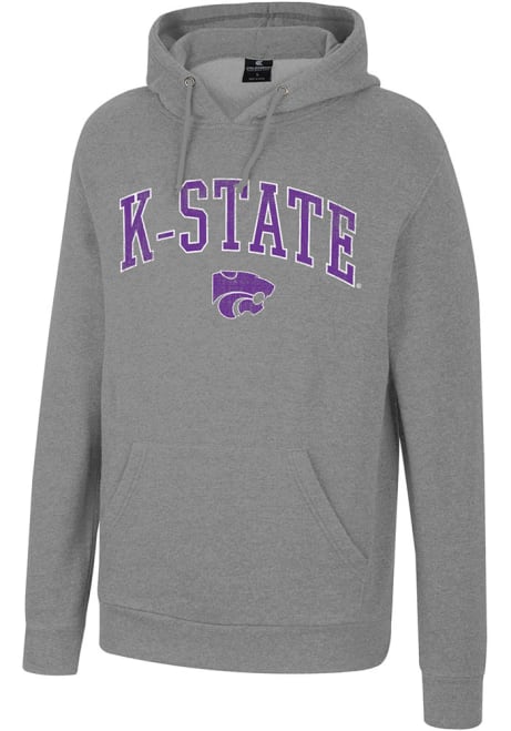Mens K-State Wildcats Grey Colosseum Allen Hooded Sweatshirt