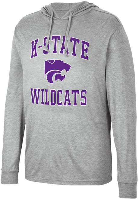 Mens K-State Wildcats Grey Colosseum Collin Hooded Sweatshirt