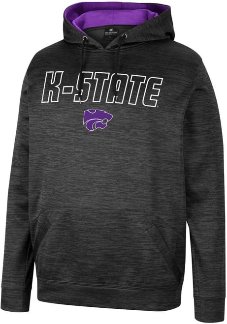 Mens K-State Wildcats Black Colosseum Mac Long Sleeve Hoodie