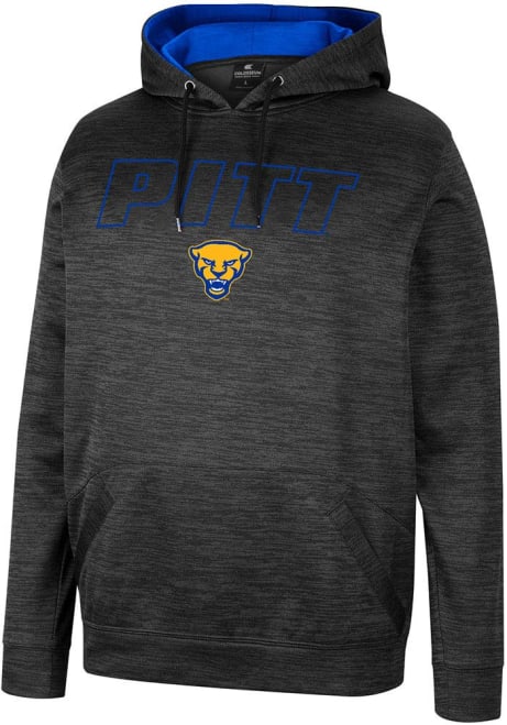 Mens Pitt Panthers Black Colosseum Mac Long Sleeve Hoodie