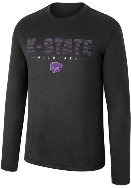 Mens K-State Wildcats Black Colosseum Messi Long Sleeve T-Shirt