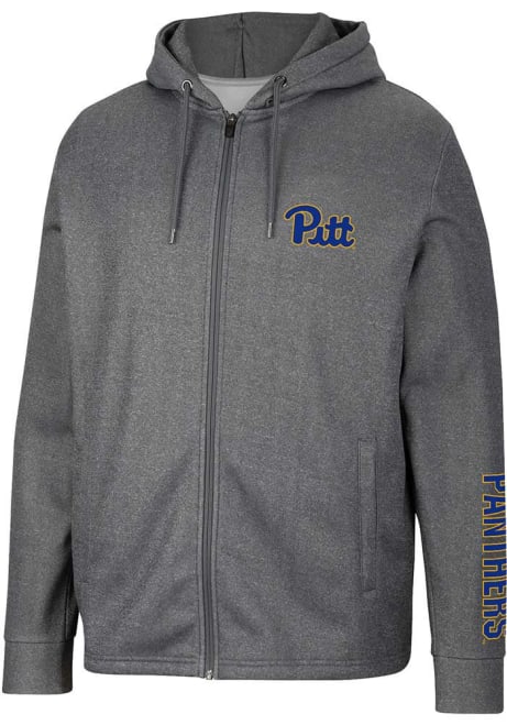 Mens Pitt Panthers Charcoal Colosseum Lockett Long Sleeve Zip