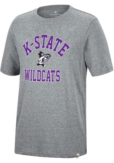 K-State Wildcats Grey Colosseum Trout Short Sleeve Fashion T Shirt