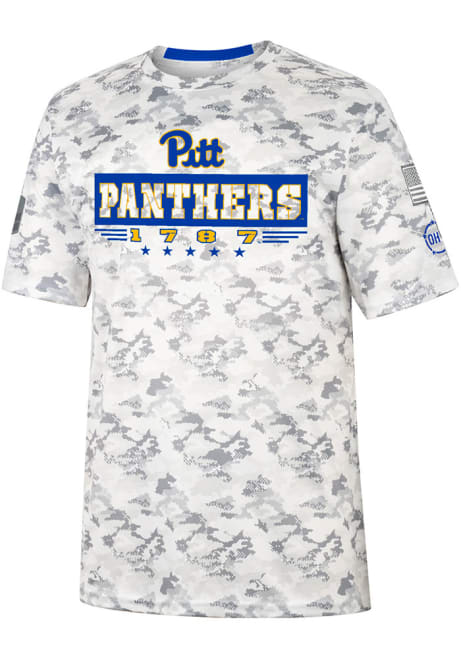 Pitt Panthers Grey Colosseum Storm Shadow Camo Short Sleeve T Shirt