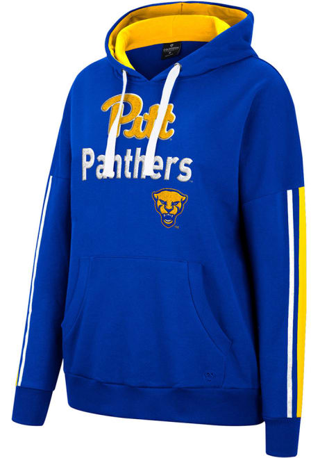 Womens Pitt Panthers Blue Colosseum Serena Hooded Sweatshirt