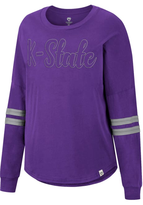 Womens K-State Wildcats Purple Colosseum Earth First LS Tee