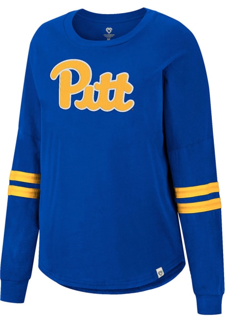 Womens Pitt Panthers Blue Colosseum Earth First LS Tee