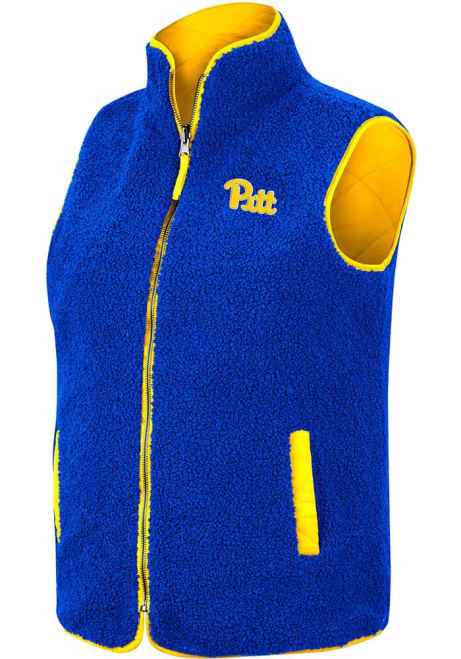 Womens Pitt Panthers Blue Colosseum Co-Assistant Reversible Vest