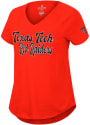 Texas Tech Red Raiders Womens Colosseum Stylishly T-Shirt - Red