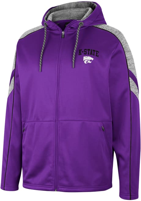 Mens K-State Wildcats Purple Colosseum Johnson Long Sleeve Zip
