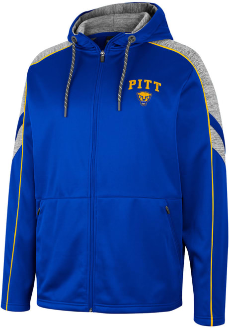 Mens Pitt Panthers Blue Colosseum Johnson Long Sleeve Zip