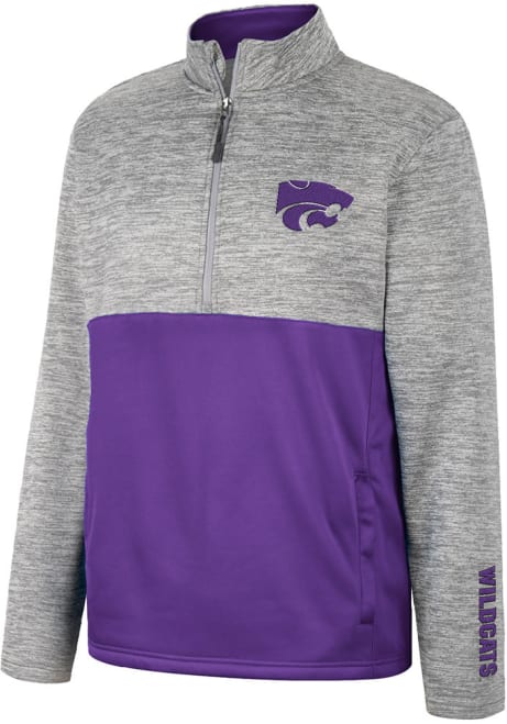 Mens K-State Wildcats Purple Colosseum John 1/4 Zip Pullover