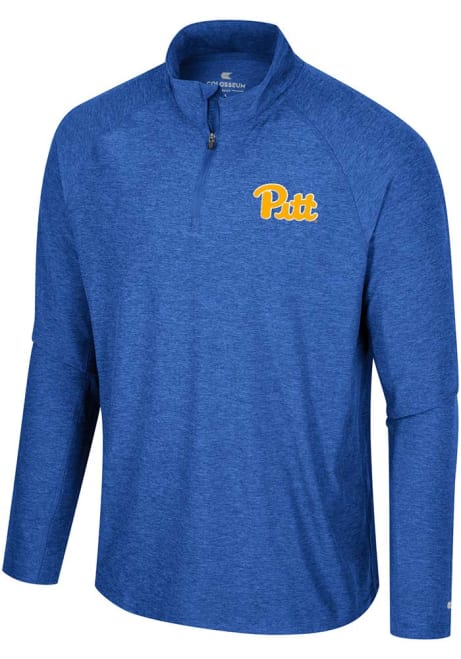 Mens Pitt Panthers Blue Colosseum Skynet Qtr Zip Pullover