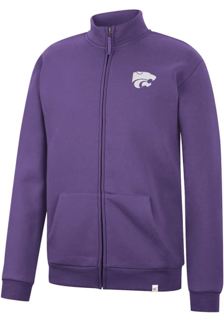 Mens K-State Wildcats Purple Colosseum Gruber Long Sleeve Full Zip Jacket