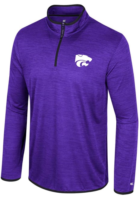 Mens K-State Wildcats Purple Colosseum Wright 1/4 Zip Pullover
