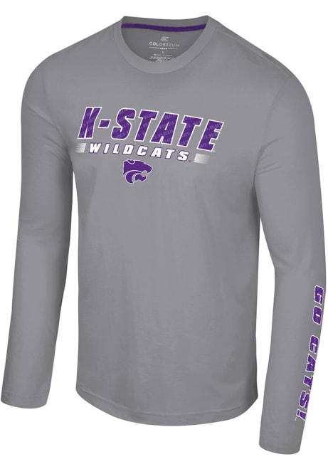 Mens K-State Wildcats Grey Colosseum Endoskeleton Tee