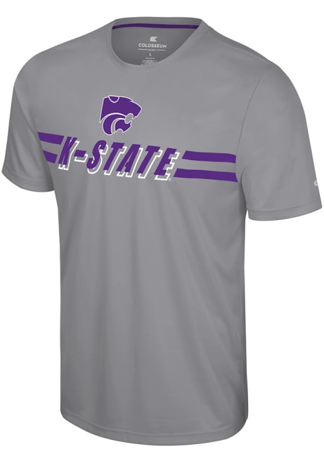 K-State Wildcats Grey Colosseum Hydraulic Press Short Sleeve T Shirt