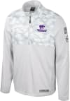 Main image for Colosseum K-State Wildcats Mens Grey Ice Long Sleeve 1/4 Zip Pullover