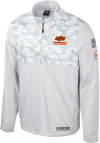 Main image for Colosseum Oklahoma State Cowboys Mens Grey Ice Long Sleeve 1/4 Zip Pullover