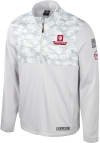 Main image for Colosseum Indiana Hoosiers Mens Grey Ice Long Sleeve 1/4 Zip Pullover