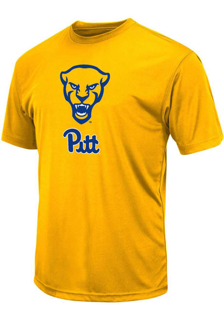 Pitt Panthers Gold Colosseum Mascot Name Short Sleeve T Shirt