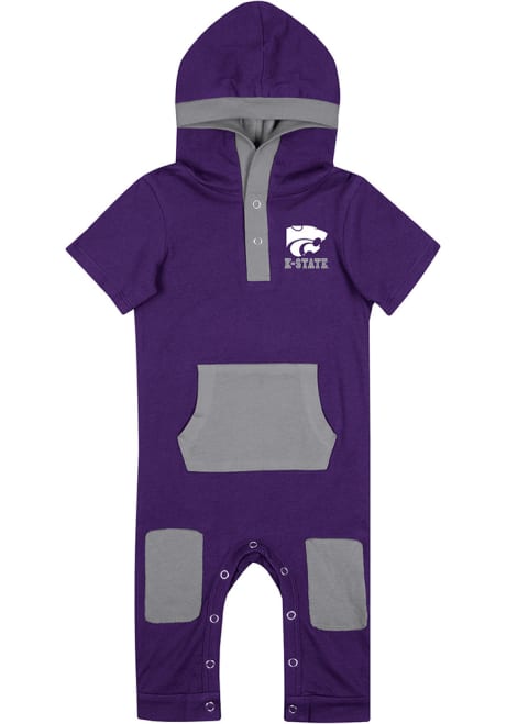 Baby K-State Wildcats Purple Colosseum Keyboard Short Sleeve One Piece