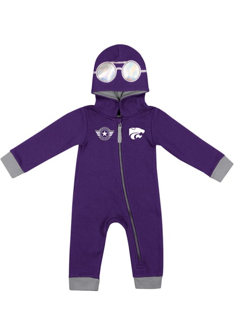 Baby K-State Wildcats Purple Colosseum On a Mission Long Sleeve One Piece