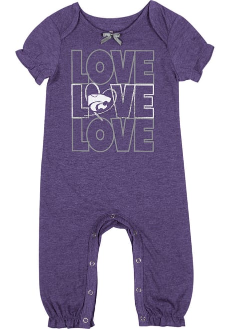 Baby K-State Wildcats Purple Colosseum Rock Star Short Sleeve One Piece