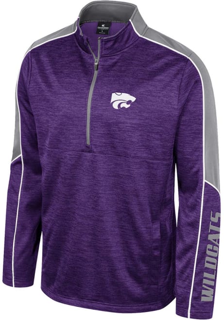 Youth K-State Wildcats Purple Colosseum Kyle Long Sleeve Quarter Zip