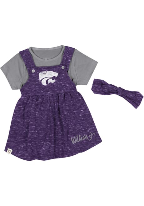 Baby Girls K-State Wildcats Purple Colosseum Legend Short Sleeve Dress